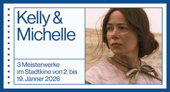 Banner für Filmschau, rechts ein Filmstill mit Michelle Williams