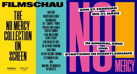 Sujet zu der No Mercy Filmshow im Stadtkino sowie Admiral Kino